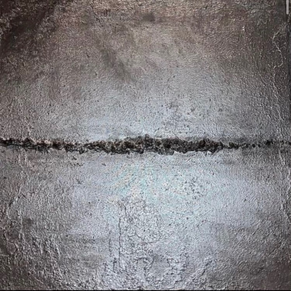 Wall Art: Textured Canvas - Silver Lining. - Picture 2 of 2